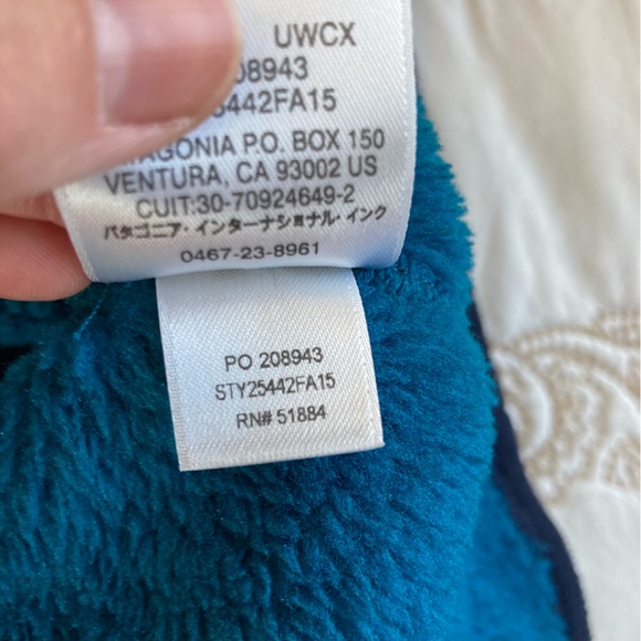 Peacock blue Patagonia re-tool pullover jacket size M EUC - Picture 3 of 9